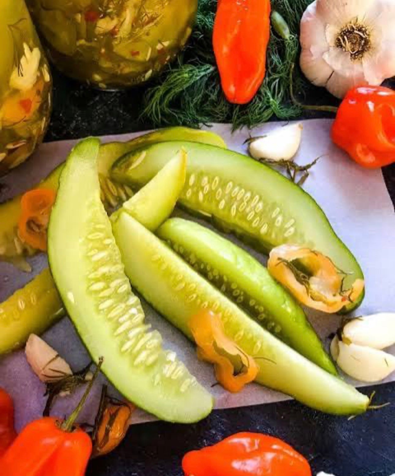 Spicy Pickles (Habanero Pickles)